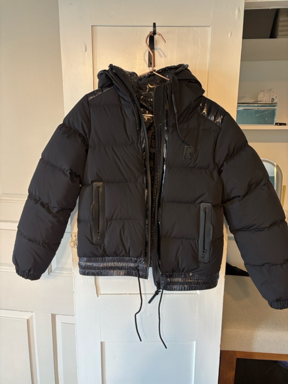 Woman’s Rudsak Black reversible Puffer Jacket with Hood